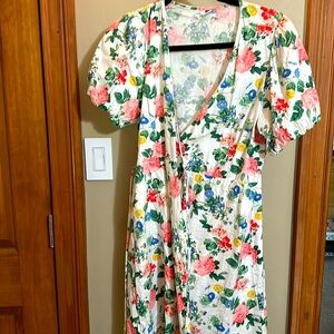 Flower wrap dress